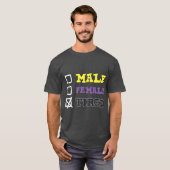 T-shirt Genderfluide Androgyne non binaire (Devant entier)