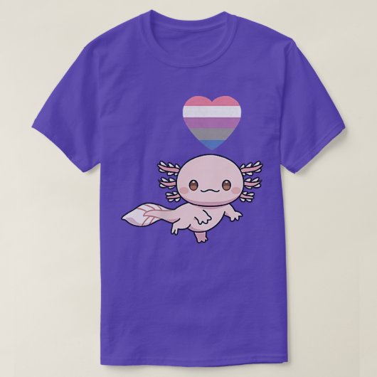 T-shirt Genderfluide Aolotl LGBTQ Non-Binary Pride Indicat (Design devant)