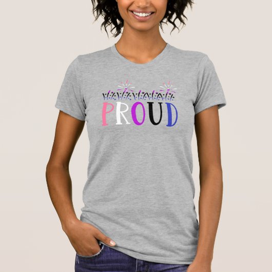 T-shirt Genderfluide FID Fireworks LGBTQ (Devant)