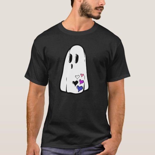 T-shirt Genderfluide Fierté Ghost (Devant)