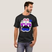 T-shirt Genderfluide Furry Paw LGBTQ Mois Gay Rights Pride (Devant entier)