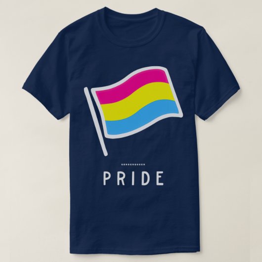 T-shirt Genderqueer LGBT Rainbow Flag Pride 2019 Parade Gi (Design devant)