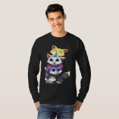 T-shirt Genderqueer Nonbinary Pride LGBTQ Foxes (Devant entier)