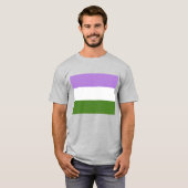 T-shirt Genderqueer Pride drapeau LGBTQ+ (Devant entier)