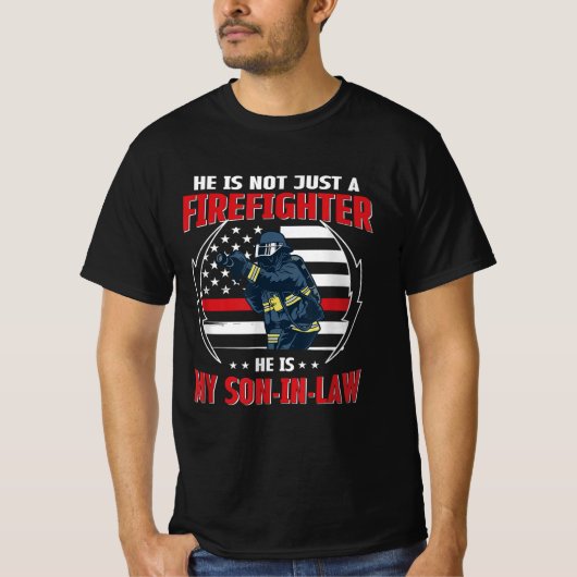 T-shirt Gendre fier pompier (Devant)