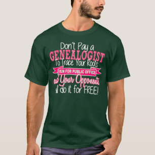 T-shirt Généalogie drôle Arbre de l'historique de famille 