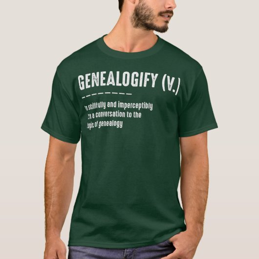 T-shirt Genealogist Définition Généalogie Historien Cadeau (Devant)