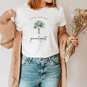T-shirt Généalogiste de famille officiel avec arbre   Styl