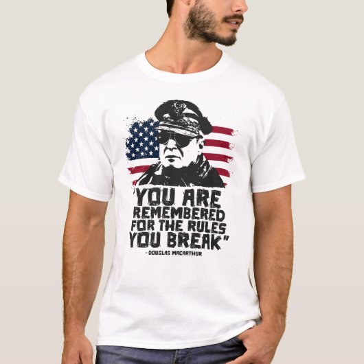 T-shirt General Douglas MacArthur | WW2 Quote (Devant)