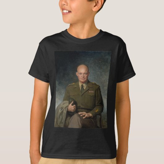 T-shirt Général Dwight Eisenhower Portrait peint 5 étoiles (Devant)