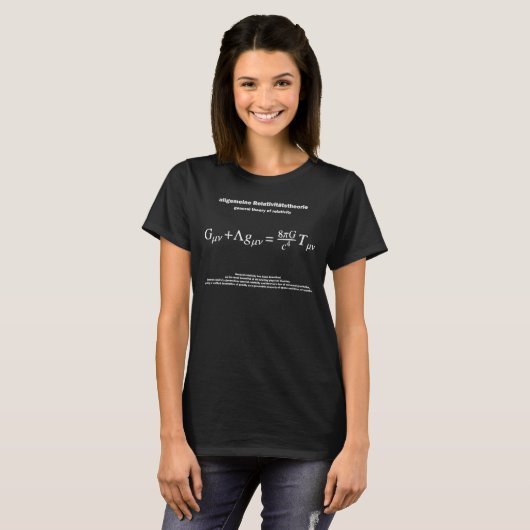 T-shirt general theory of relativity: science: physics (Devant entier)