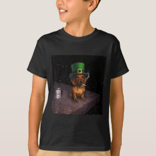 T-shirt Générateur de mème drôle de teckel qui fume