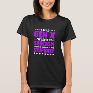 T-shirt Génération D'Humour X Niveau De Sarcasme Funny Gen