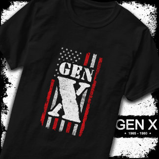 T-shirt Génération Fière X Gen Xer American Flag Gen X