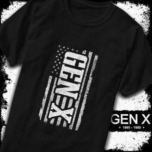 T-shirt Génération X American Flag Fier Gen Xer Gen X