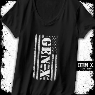 T-shirt Génération X American Flag Fier Gen Xer Gen X