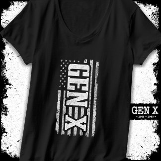 T-shirt Génération X American Flag Fier Gen Xer Gen X