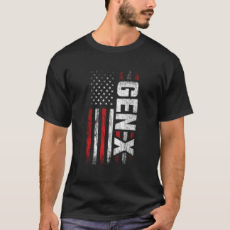 T-shirt Génération X Gen Xer Gen X American Flag Gen X