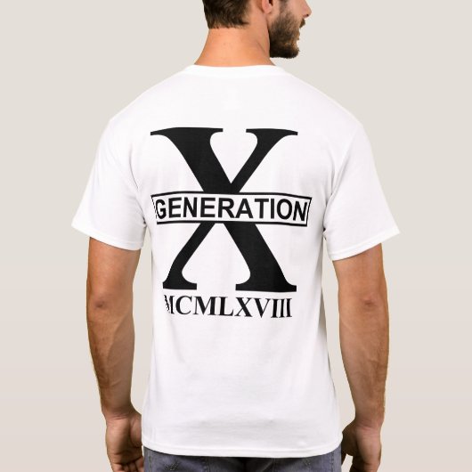 T-SHIRT GÉNÉRATION X - MCMLXVIII (1968) (Dos)