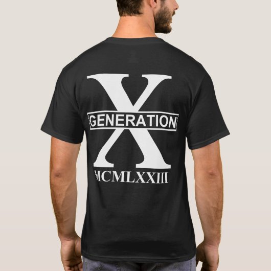 T-SHIRT GÉNÉRATION X - MCMLXXIII (1973) (Dos)