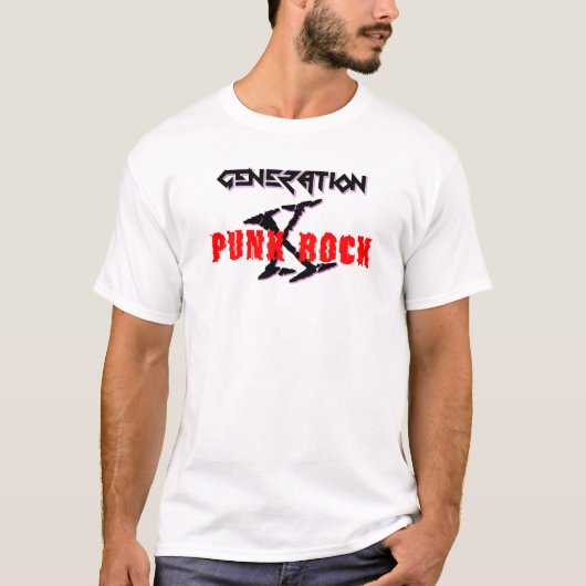 T-SHIRT GÉNÉRATION X PUNK ROCK (Devant)