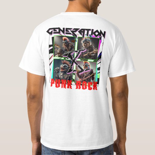 T-SHIRT GÉNÉRATION X PUNK ROCK (Dos)