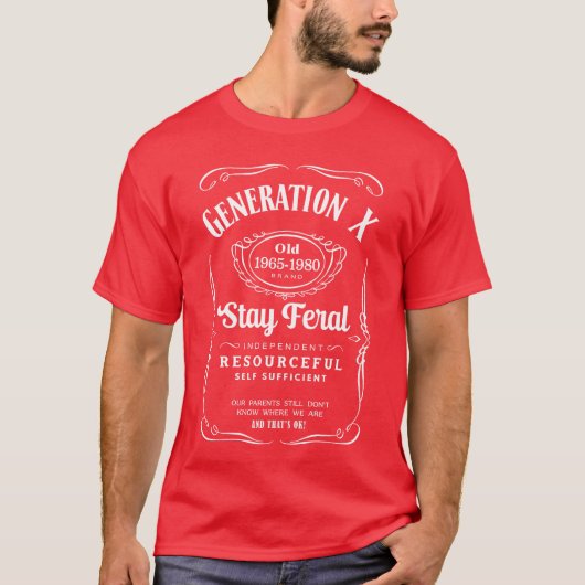 T-shirt Generation X Stay Feral Premiumriblend retro retro (Devant)