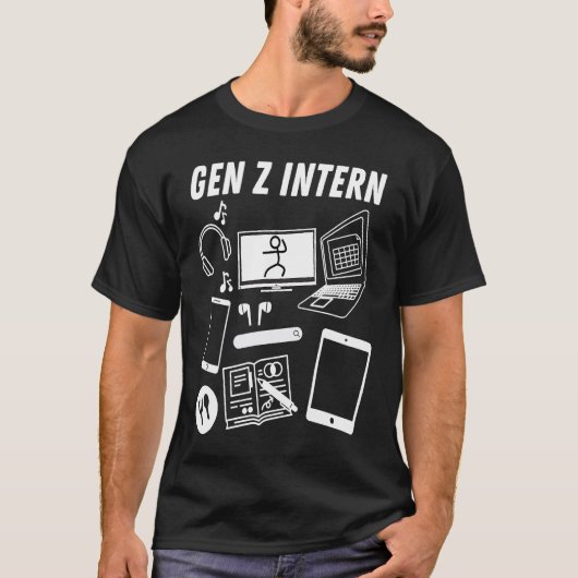 T-shirt Generation Z Intern Overstimulation Fun Productivi (Devant)