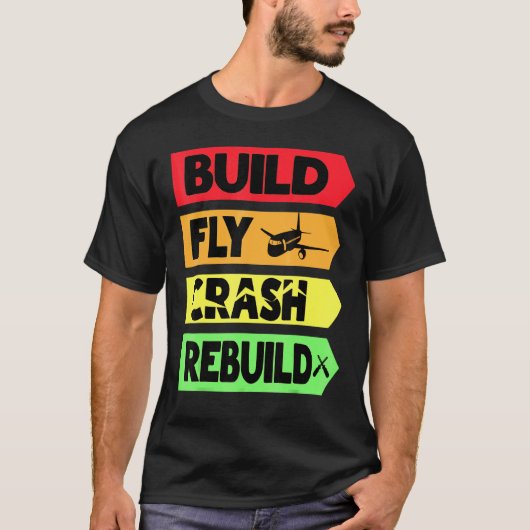 T-shirt Générer une reconstruction d'écrasement de vol (Devant)