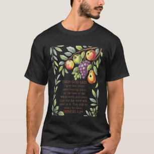 T-shirt Genèse 129 Alimentation Végétale Végane Verset de