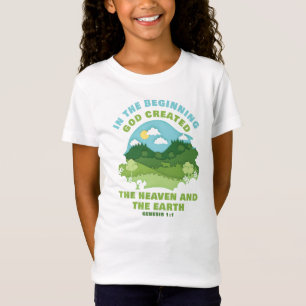 T-Shirt Genèse 1:1 Au Commencement DIEU a Créé la Foi des