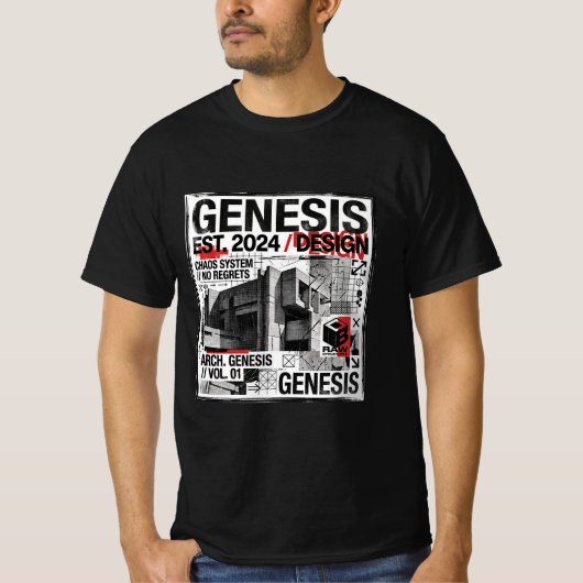 T-shirt Genesis Industrial Brutalist Architecture (Devant)