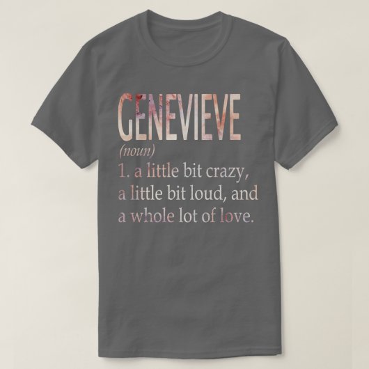 T-shirt Genevieve Fille Nom Définition (Design devant)