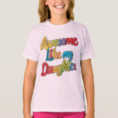 T-shirt génial comme ma fille (Devant)