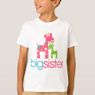 T-shirt génial de grande soeur de girafe