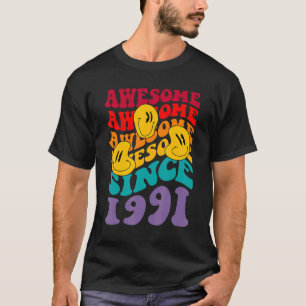 T-shirt génial depuis 1991 niveau 31 déverrouillé Annivers
