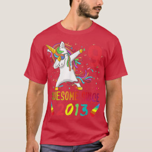 T-shirt Génial depuis 2013 Dabbing Licorne 9e anniversaire