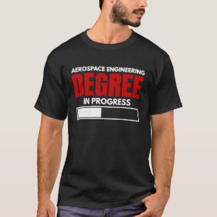 T-shirt Génie aérospatial Diplôme en cours Graphique