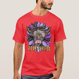 T-shirt Génie de vache de tournesol d'Halloween de génisse