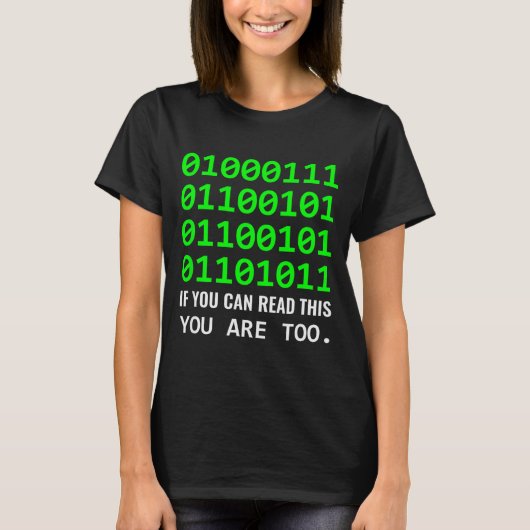 T-shirt Génie informatique Code binaire Développeur de log (Devant)
