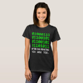 T-shirt Génie informatique Code binaire Développeur de log (Devant entier)