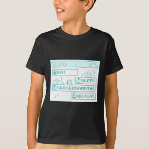 T-shirt Génie Informatique Manger Dormir Skateboard Répéte