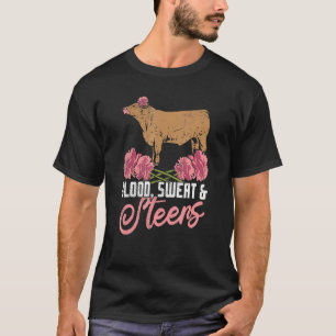 T-shirt Génisse Bovins Sang Douce Bouvillons Élevage Agric