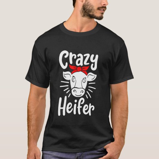 T-shirt Génisse folle vache (Devant)
