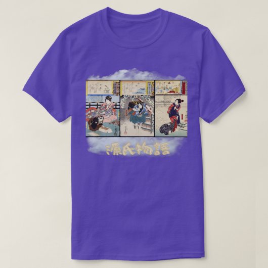 T-shirt Genji Monogatari UkiyoE Trifold v1 (Design devant)