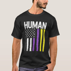 T-shirt Genre Pride non binaire Human Lgbt Rainbow America
