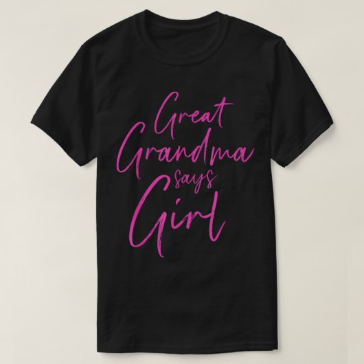T-shirt Genre révéler arrière grand-mère dit fille apparié (Design devant)