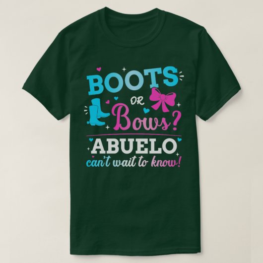 T-shirt Genre révéler bottes ou arcs abuelo correspondant (Design devant)