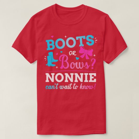 T-shirt Genre révéler bottes ou arcs nonnie correspondant (Design devant)
