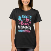 T-shirt Genre Révéler Bottes Ou Vaches Momma Correspondant (Devant)